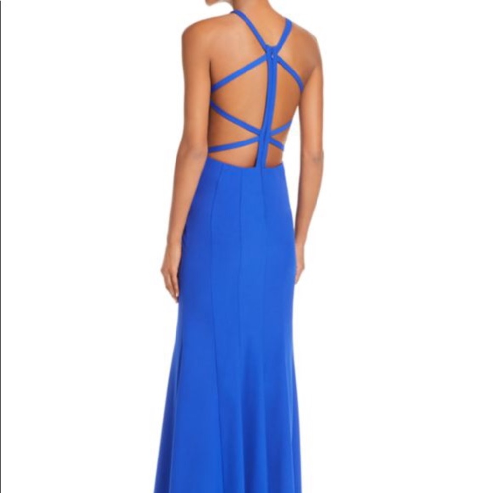 Blue Keyhole PromDress - Picture 2 of 2